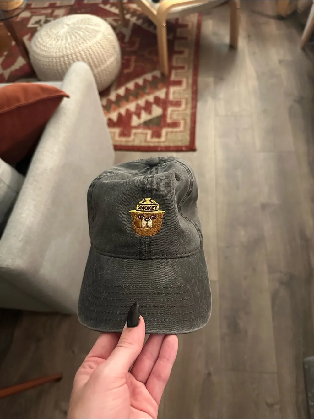 Embroidered Cap - Gray